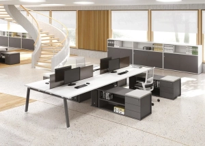 rendering ambiente di lavoro polifunzionale aleaoffice